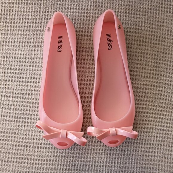 NWT Melissa Women's UltraGirl Bow III flat Pink Size US 8 - Picture 8 of 12